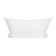 Frayser 71" Free Standing Cast Iron Soaking Tub with Rear Drain and Overflow