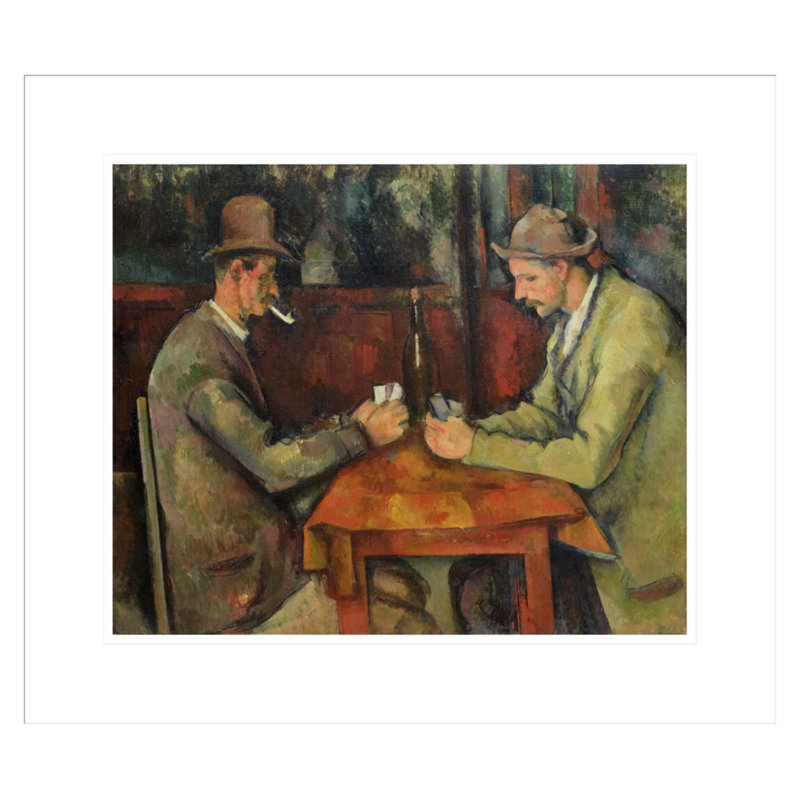 Les joueurs de cartes par Paul Cézanne, H 17,75 po x l 20,38 po