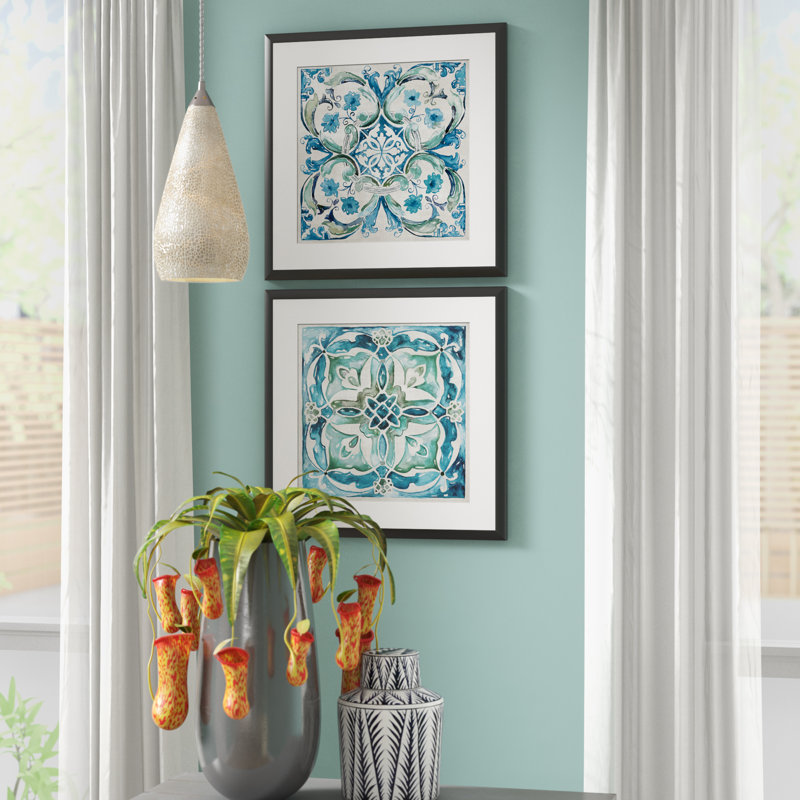 " Caribbean Tile " 2 - Pieces