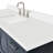 Moille 61" Single Bathroom Vanity in Midnight Blue, with 1.5 Pure White Quartz Top, Rectangle Sink-1390724011-1375452005