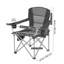 Chaises de camping surdimensionnées, support robuste de 450 lb, chaises de camping pliantes portatives avec dossier et accoudoirs rembourrés, porte-gobelet et poche latérale, sac isotherme, sacs de transport pour l'extérieur, pêche