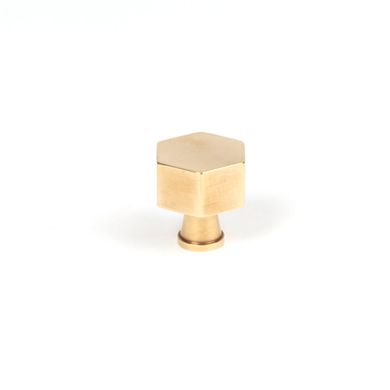 Geometric Knob, Polished Brass, 2.5 cm