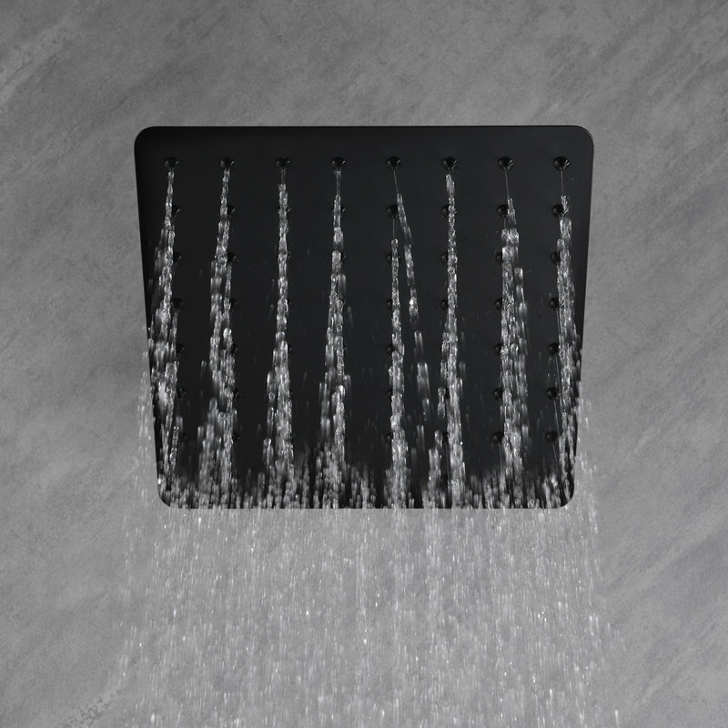 High Pressure Rain Shower Head, Ultra-Thin Showerhead 304 Stainless Steel Waterfall Shower With Self-Clean Nozzles, Full Body Covering