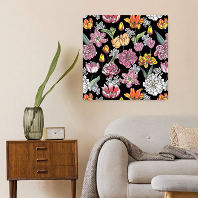 Art contemporain, tulipe rétro, art floral naturel
