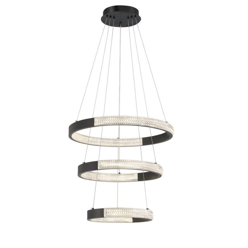 Knuth 3 - Light LED Chandelier, Black