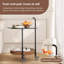 Glass Top Wheel End Table