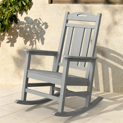 Outdoor Patio HDPE Rocking Adirondack Chair