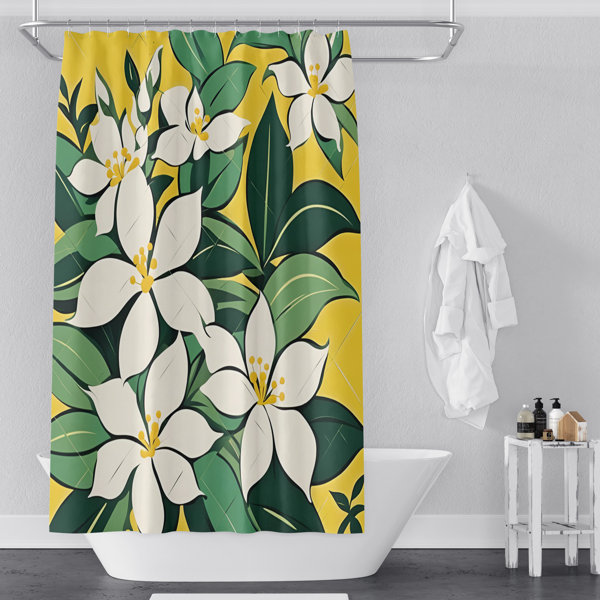 Bless international Domita Floral Shower Curtain | Wayfair