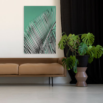 Art contemporain, paysage de palmier contemporain abstrait, art de la nature