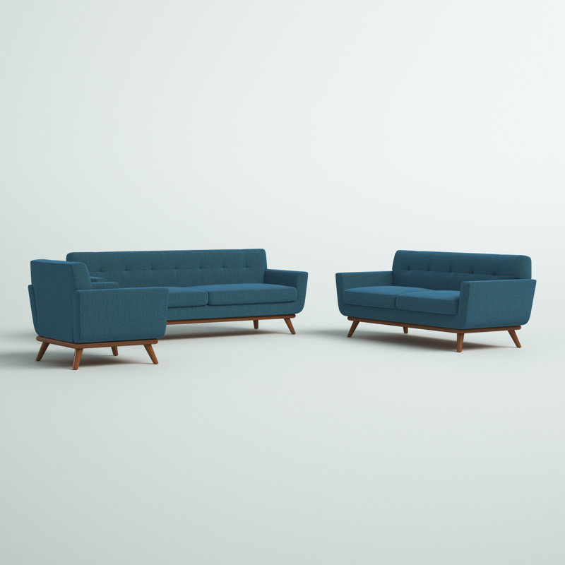 Causeuse et fauteuil Modway Engage, Azure