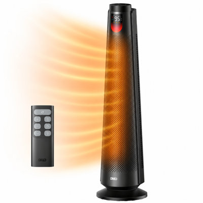 Chaufferette DREO 712, 1500W, 120 ° oscillation, 10 niveaux de chaleur avec 5 vitesses de ventilateur