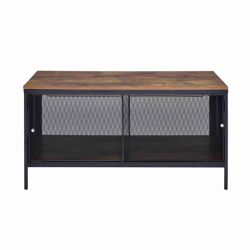 Table basse de salon avec 4 portes coulissantes