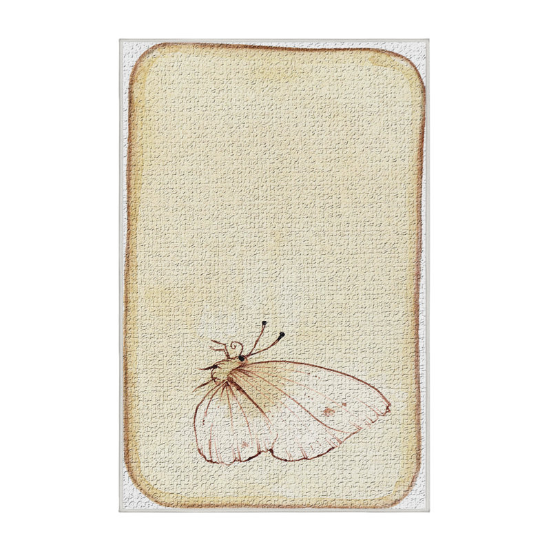 Tapis beige Butterfly, Rectangle 2 pi x 3 pi