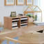 Baiya Large Bamboo Desktop File Sorter A4 Office Home Document Organiser Storage 8 Compartments