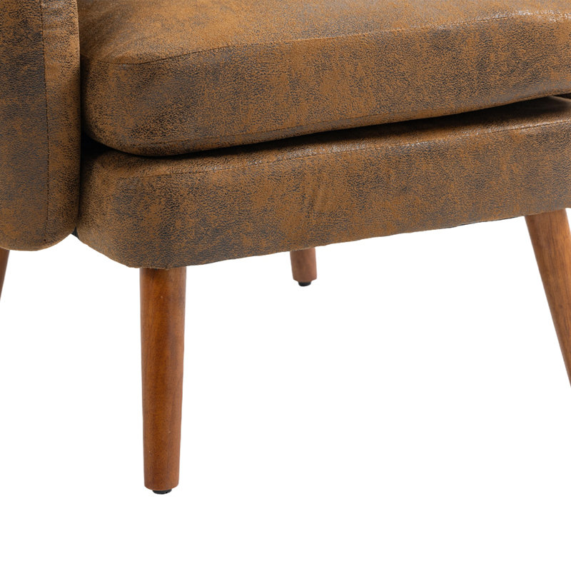 Keiden Upholstered Armchair, Coffee Microsuede