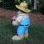 Statue de jardin jardinier personnage crapaud-172540409