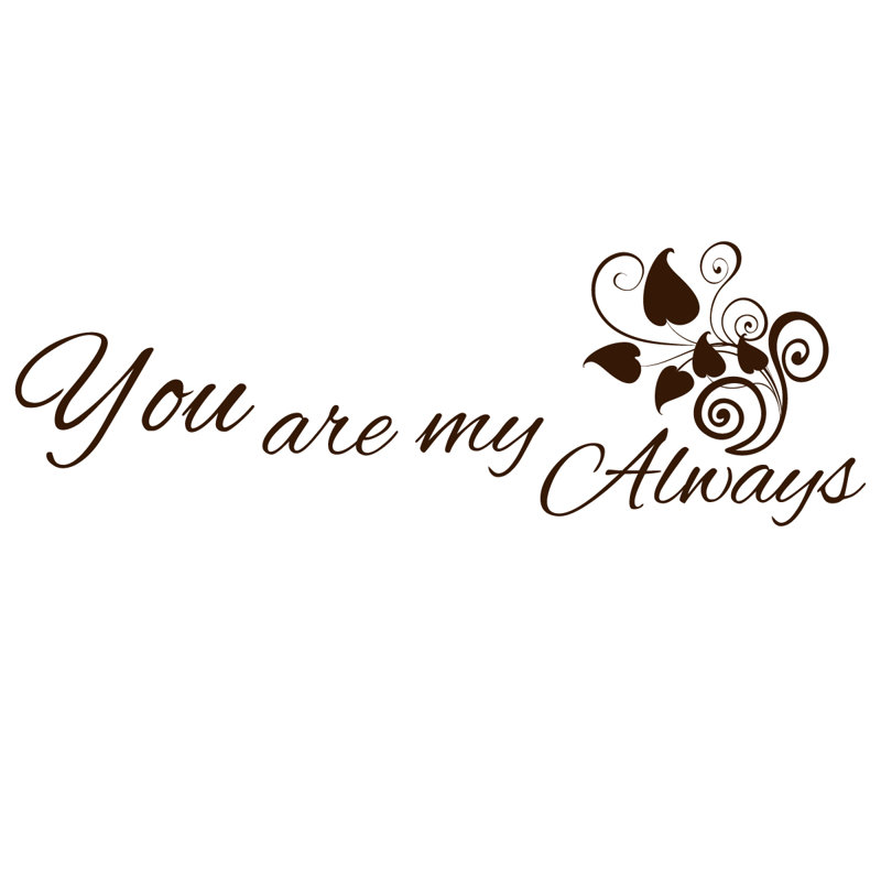 Text & Numbers Non-Wall Damaging Wall Decal, Chocolate