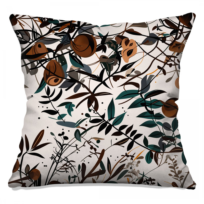 Coussin Botanical, 18 x 18 inches