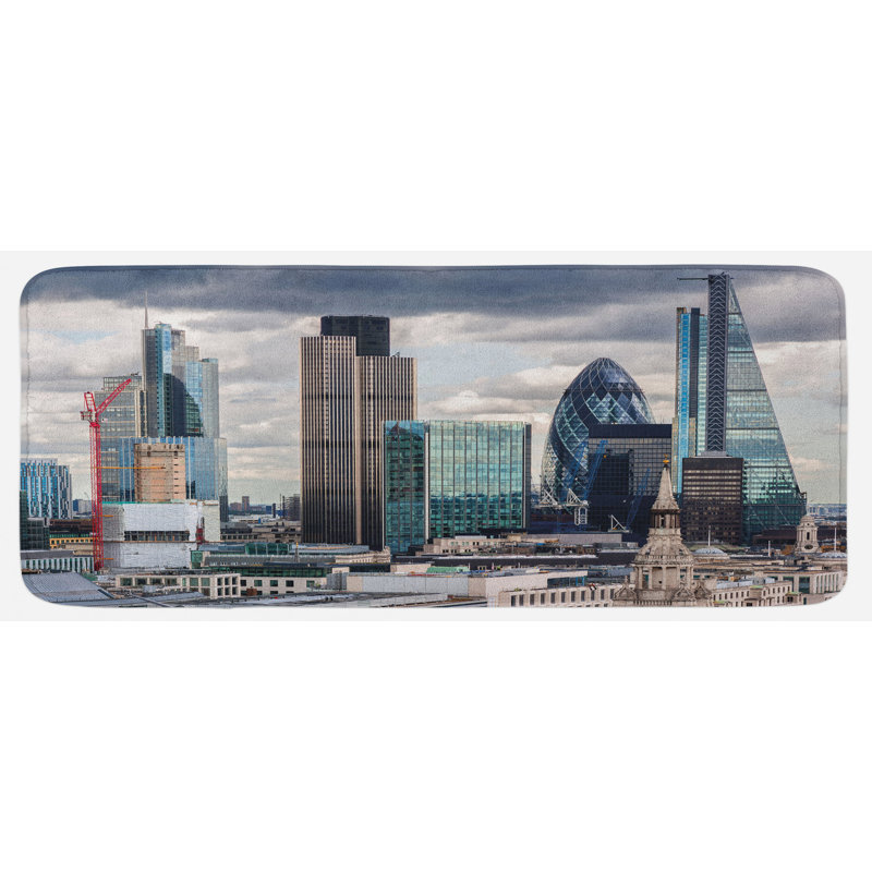 Modern & Contemporary Solid Color Polyester Kitchen Mat