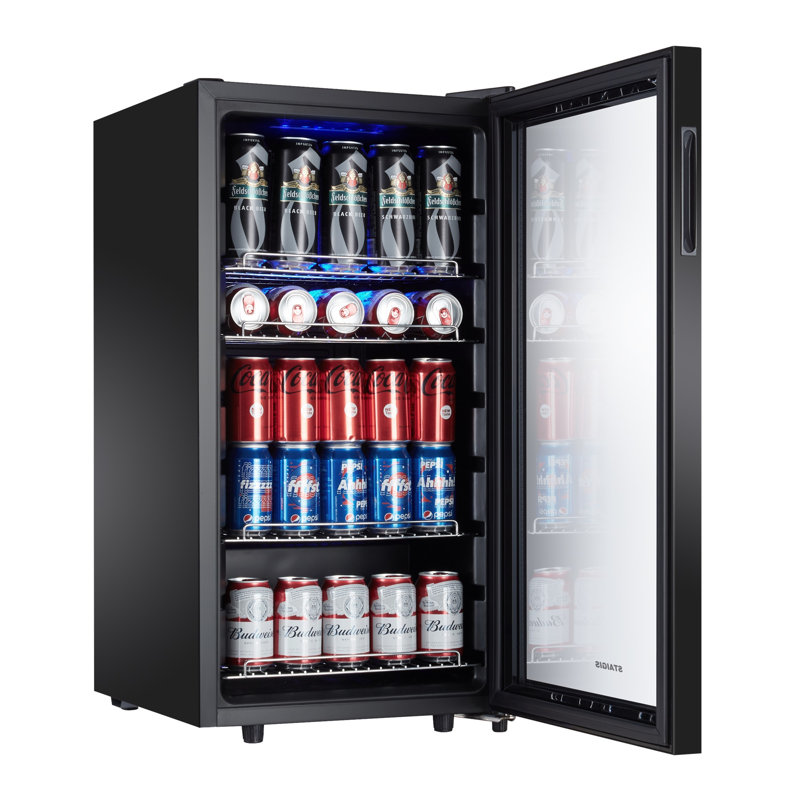 Réfrigérateur à boissons autoportant avec rangement pour le vin STAIGIS 126 canettes (12 oz.)