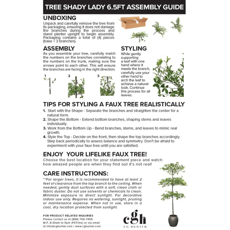 6.5' Artificial Shady Lady Tree