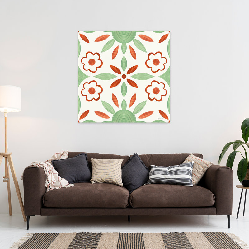 Motif géométrique contemporain Southwest Tile Iv, H 36 po x l 36 po