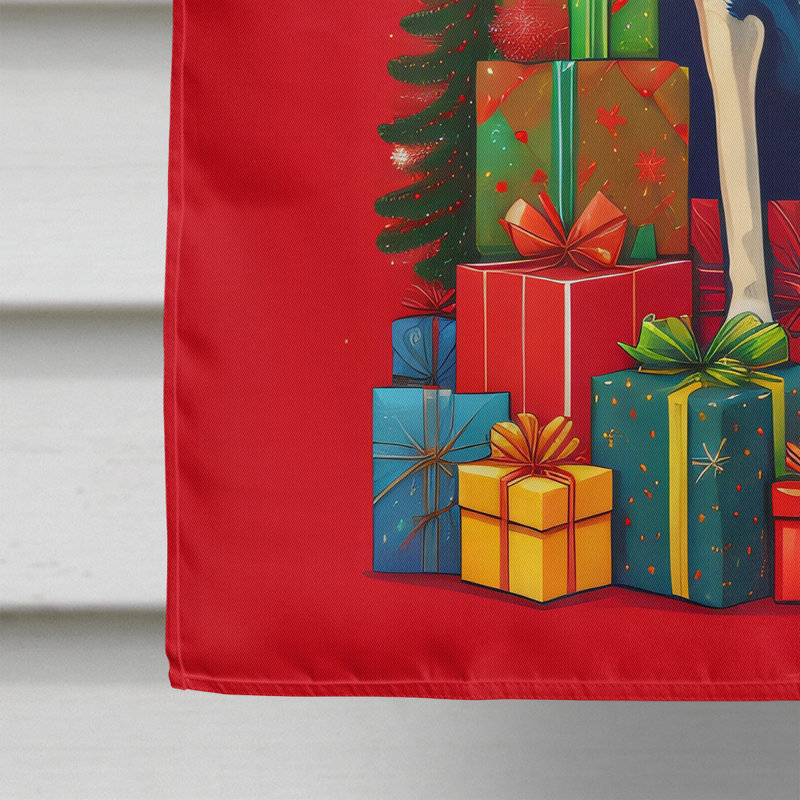 Drapeau de maison de Noël en polyester double face H 40 po x l 28 po