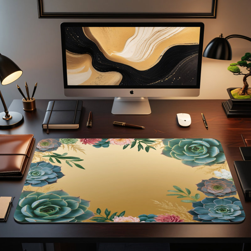 Polyester Desk Pad, 14.4x12.1