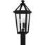 Lampadaire d'extérieur 3 lumières noir mat Achaius