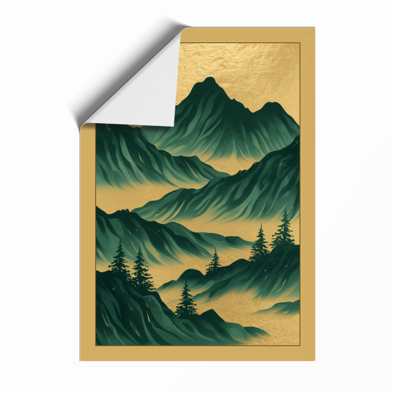 Mountains At Sunrise Scandinavian - Print, Unframed, A1 - 84.1 x 59.4 cm
