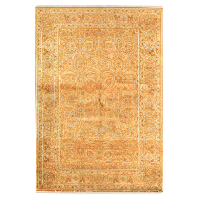 High-Quality Hand-Knotted Rust Area Rug