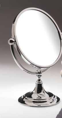 Flat Metal Wall Mirror, Polished Brass