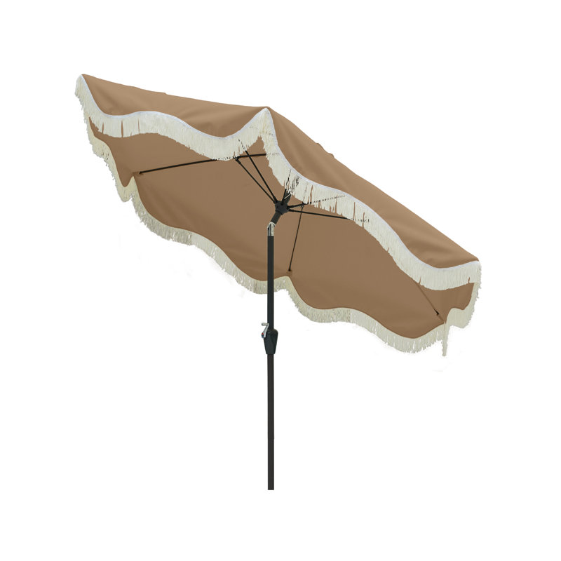 Parasol de marché inclinable 101,97 po Hasaam, Brun clair