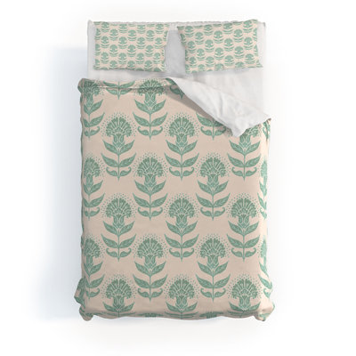 Ensemble de housse de couette Schatzi Brown Aurelia Floral Mint