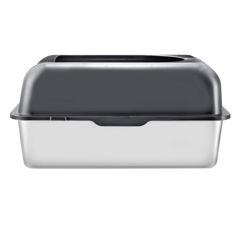 Bac à litière 6 po sans odeur avec pied filtrant, Gris
