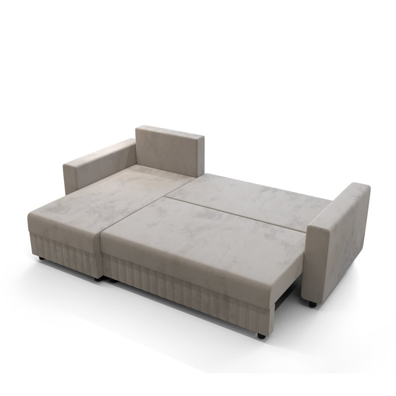 Starleana 3 Seater Corner Sofa , Black, Left -sided