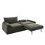 Canapé-lit convertible 4 places en chenille 4 places - Canapé Cloud avec rangement, port USB et coussin 2 en 1 gris foncé-174421407