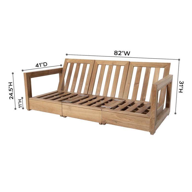 Chatsworth Outdoor 3 - Seat Patio Sofa, Cocoa