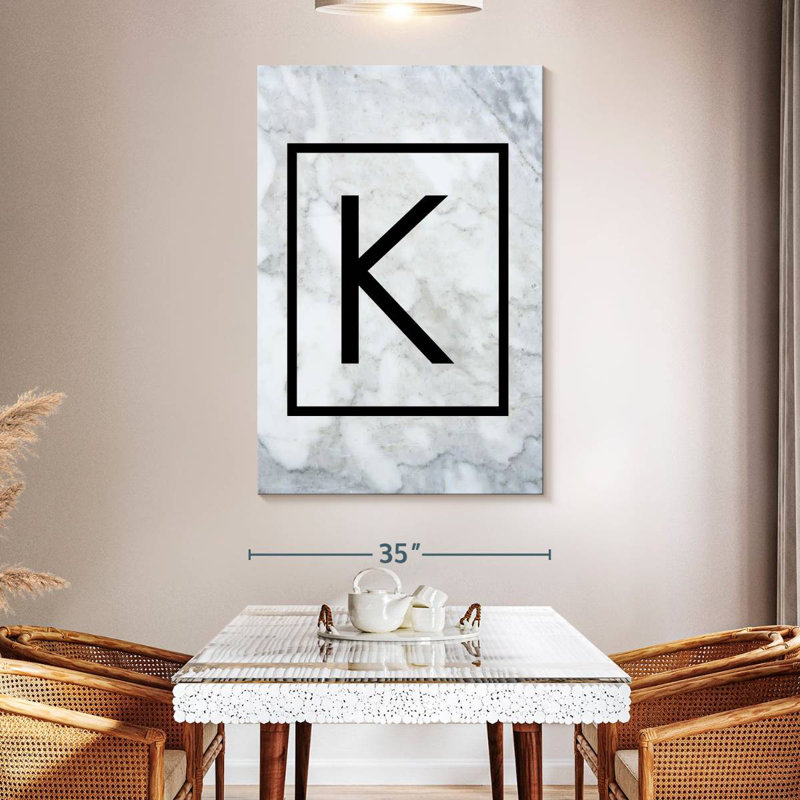 Letter K, 51" H x 34" W