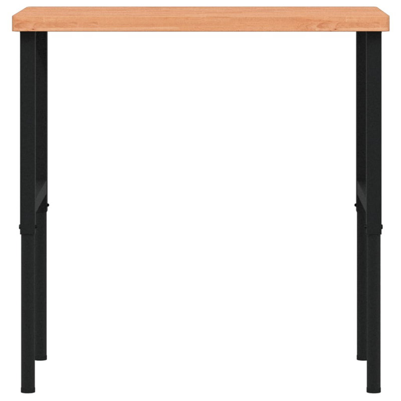 100cm W Solid Wood Top Height-Adjustable Workbench