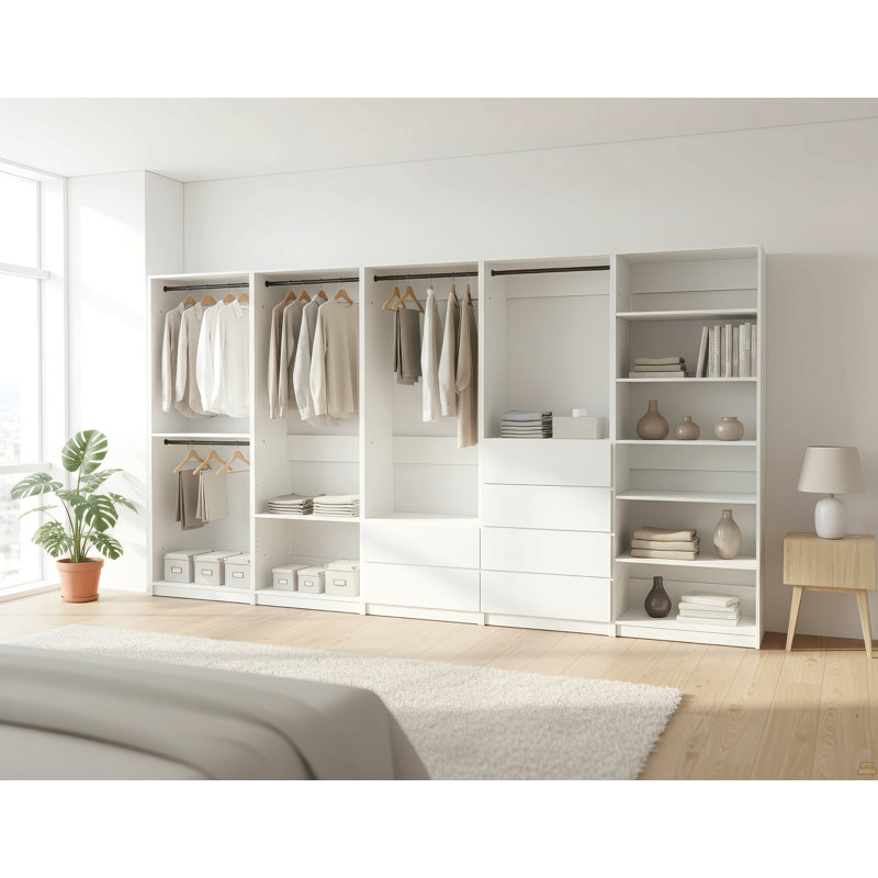 Système de garde-robe autoportant en bois