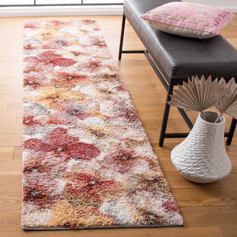 Tapis à motif floral Subramanya, Tapis de couloir 2 pi 3 po x 9 pi