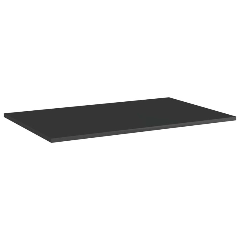 Tablettes pour bibliothèque 8 pièces en bois d'ingénierie, (8 tablettes) H 0,6 po x l 31,5 po x P 19,7 po, Noir lustré