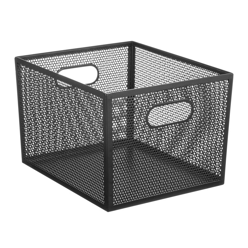 12x10x8 Perforated Bin, Matte White