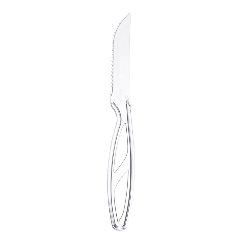 Couteaux à steak jetables en plastique transparent - Couteaux 360
