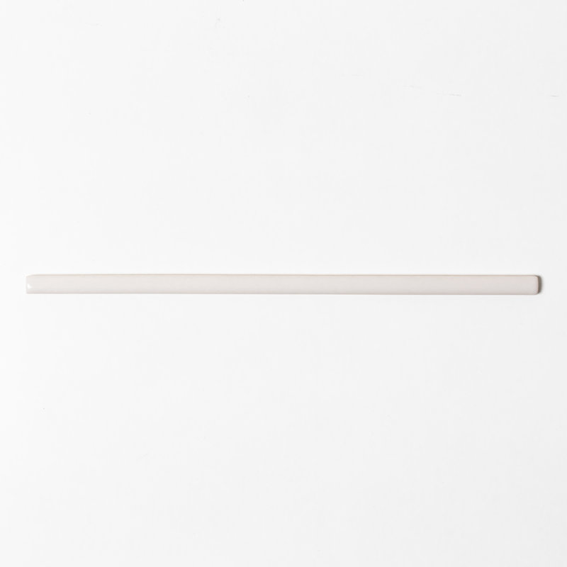 Bedouin 0.39 in. x 11.81 in. Light Grey Gloss Pencil Bullnose Trim Tile, Light Gray, Glossy