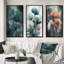 Feuilles de palmier tropical - ensemble de 3 impressions de ginkgo-767763958-767763947