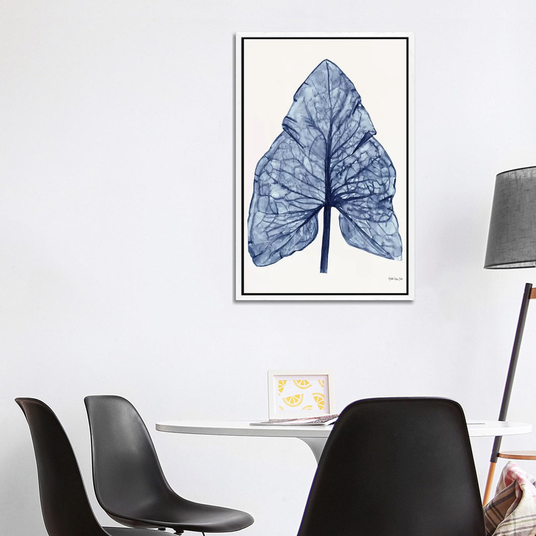 Indigo Leaf von Stellar Design Studio - Galerie-Giclée auf Leinwand