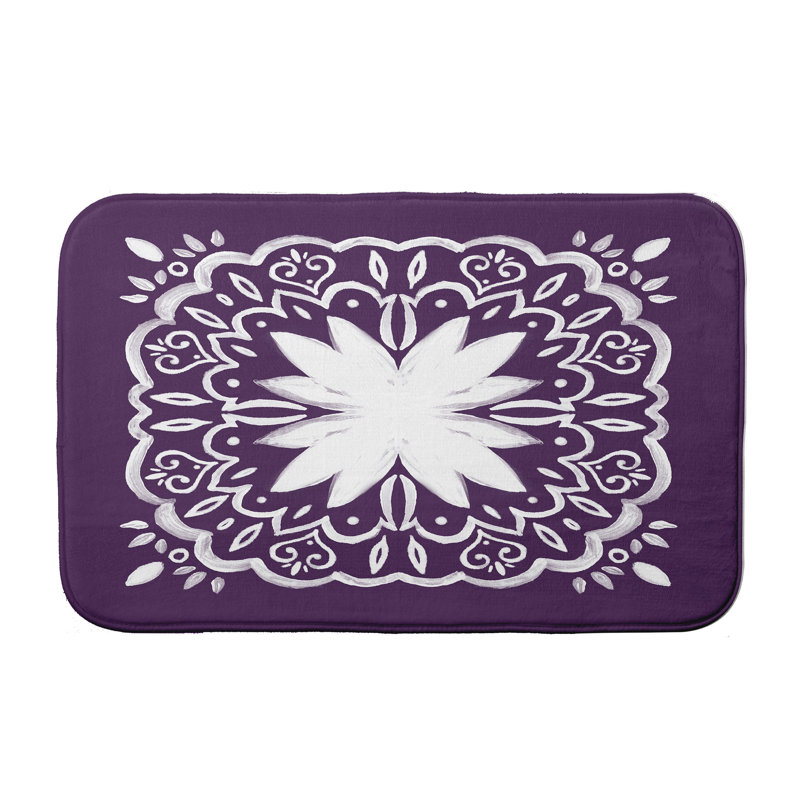 Tapis pour salle de bain Lower Hounslow, L 17 po x L 24 po, Mauve