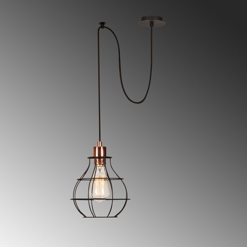 Lustre moderne noir, hauteur réglable, 25,6 po x 9,8 po | Corps en métal, 43,3 pouces de hauteur, douille E27 (40 W maximum) | Luminaire élégant pour la décoration intérieure, idéal pour les espaces de salon et de salle à manger, indice de protect